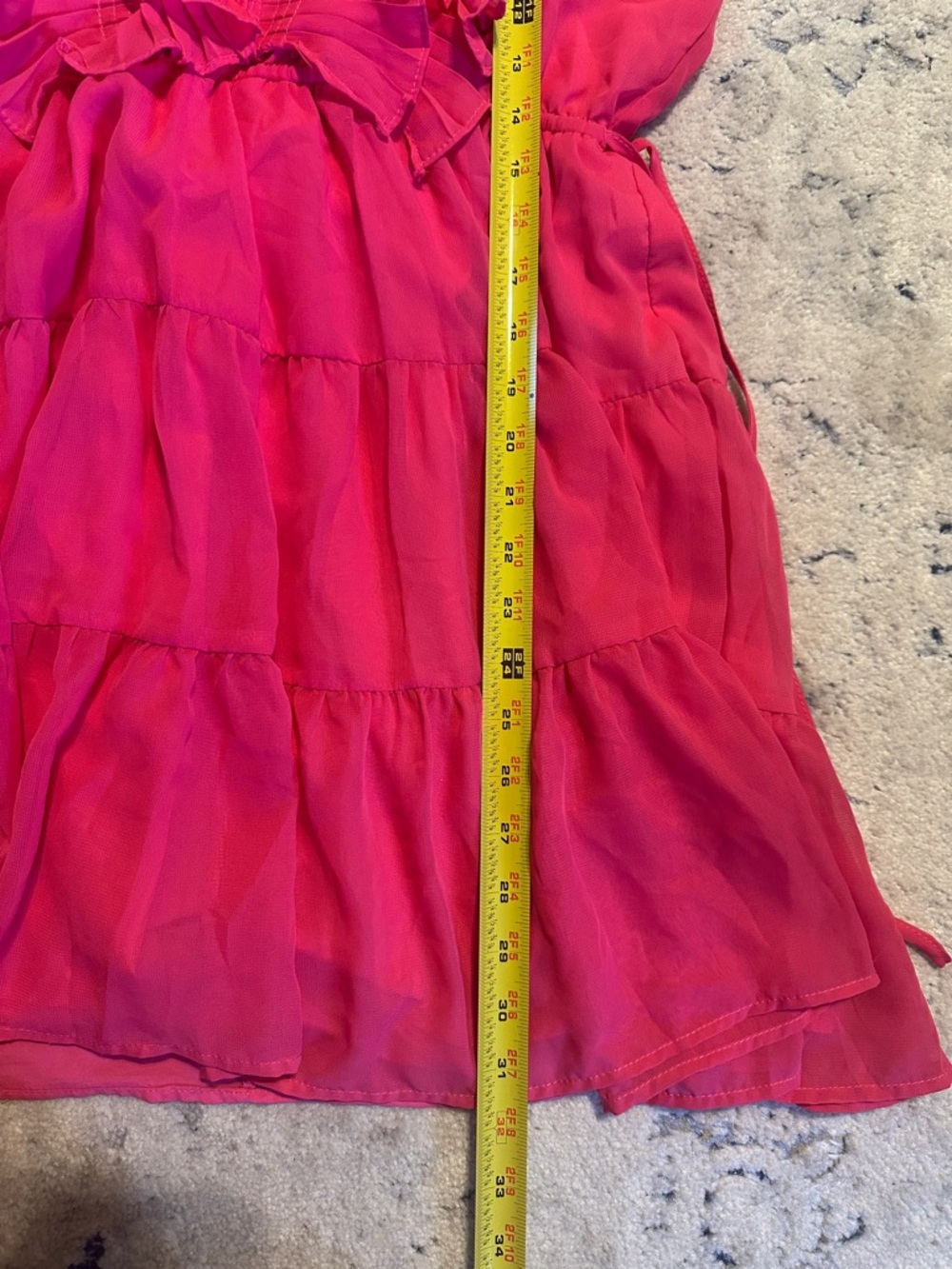 Mustard Seed Vibrant Pink Ruffled Dress - Picture 12 of 12